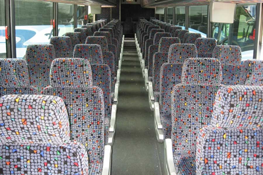 Full Size White Luxury Motor Coach Bus Exterior