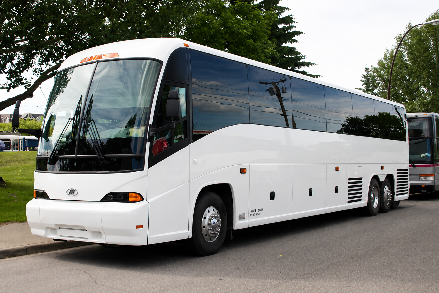 White Coach Bus